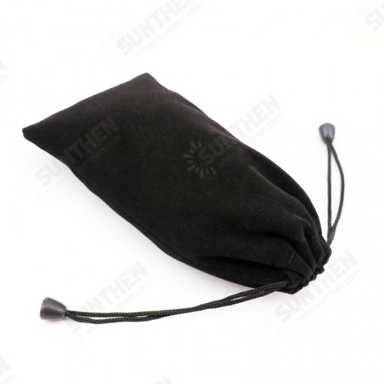 Black Portable Soft Drawstring Power Bank Storage Bag Collection Pouch Non-original