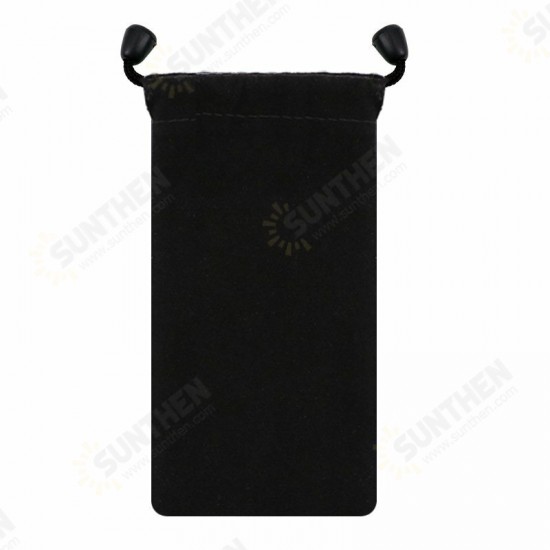 Black Portable Soft Drawstring Power Bank Storage Bag Collection Pouch Non-original