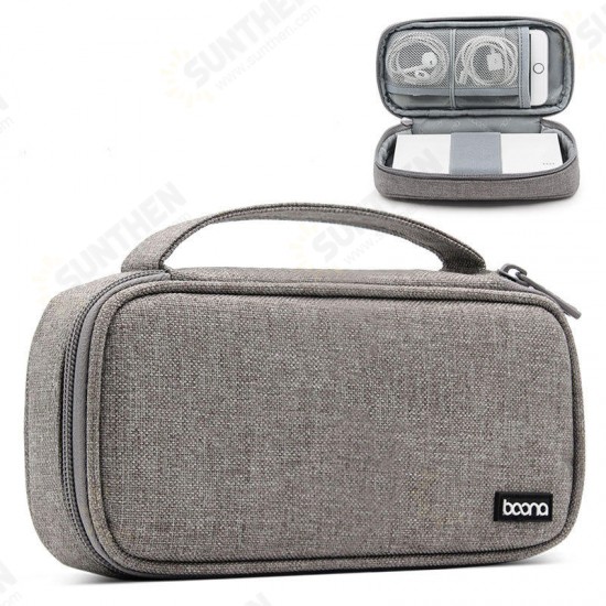 19.5cm*11cm Digital Accessories Storage Bag 20000mAh Power Bank U Disk Memory Card USB Cable Phone Organizer Travel Bag