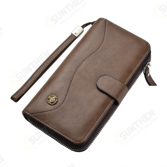 Business Casual Large Capacity Multi-Pockets Men Mobile Phone Wallet Handbag