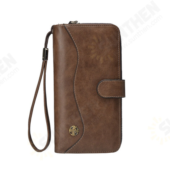 Business Casual Large Capacity Multi-Pockets Men Mobile Phone Wallet Handbag