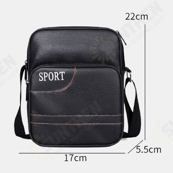 Business Men Waterproof PU Leather Men Messenger Shoulder Bag Backpack