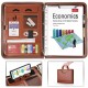 Business Multifunctional Magnetic Handle with Phone Holder PU Leather Mobile Phone Tablet Office Storage Bag Briefcase