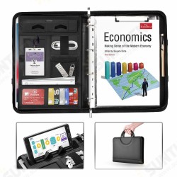 Business Multifunctional Magnetic Handle with Phone Holder PU Leather Mobile Phone Tablet Office Storage Bag Briefcase Business Multifunctional Magnetic Handle with Phone Holder PU Leather Mobile Phone Tablet Office Storage Bag Briefcase