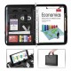 Business Multifunctional Magnetic Handle with Phone Holder PU Leather Mobile Phone Tablet Office Storage Bag Briefcase