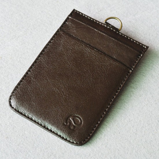 C087 Portable Casual Genuine Leather Driving Licence Credit Access Card Holder