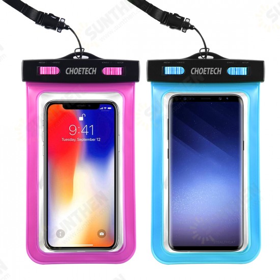 Swimming Diving PVC Touch Screen Clear IPX8 Waterproof Phone Bag Phone Pouch with Strap for 100*170mm Devices for iPhone SE 11 X XS XR 8 7 6 6S Plus