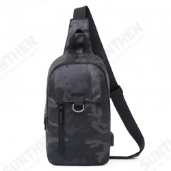 Camouflage with USB Charging Port Breathable Lightweight Mobile Phone Messenger Bag Chest Bag Camouflage with USB Charging Port Breathable Lightweight Mobile Phone Messenger Bag Chest Bag