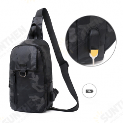 Camouflage with USB Charging Port Breathable Lightweight Mobile Phone Messenger Bag Chest Bag Camouflage with USB Charging Port Breathable Lightweight Mobile Phone Messenger Bag Chest Bag