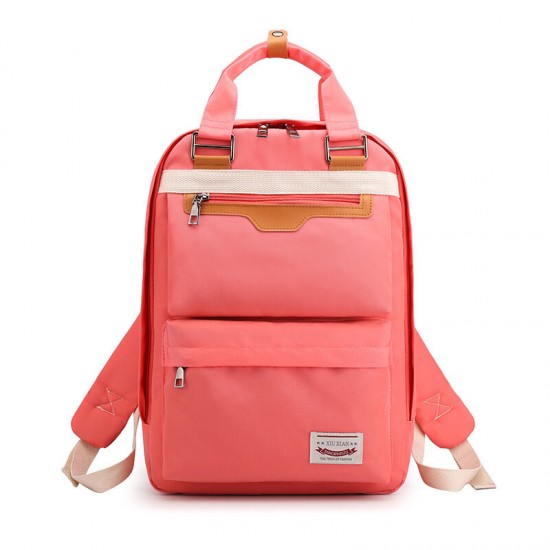 Casual Large Capacity Waterproof Nylon Women Backpack Macbook Tablet Storage Teenage Girls School Bag