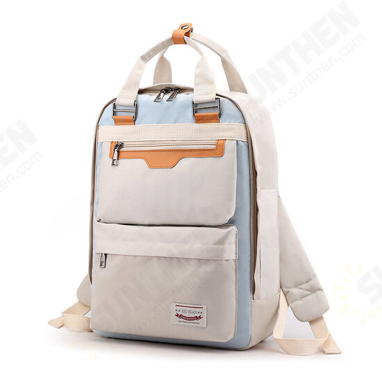 Casual Large Capacity Waterproof Nylon Women Backpack Macbook Tablet Storage Teenage Girls School Bag