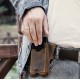 Casual Phone Bag with Card Slot Cowhide Leather Men Belt Waist Bag Sidebag Pack for iPhone 12 Series For Note 11P case 11 case BISON Global Bands case S96 Pro case