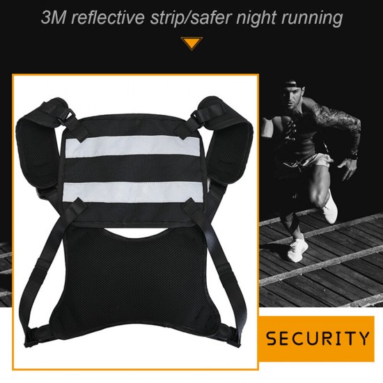 Casual Sport with 3M Night Reflective Strip Waterproof Mobile Phone Storage Chest Bag