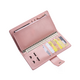 Casual Zipper Buckle PU Leather Multi Card Slots Holder Phone Coin Long Wallet Women Purse Clutch Bag