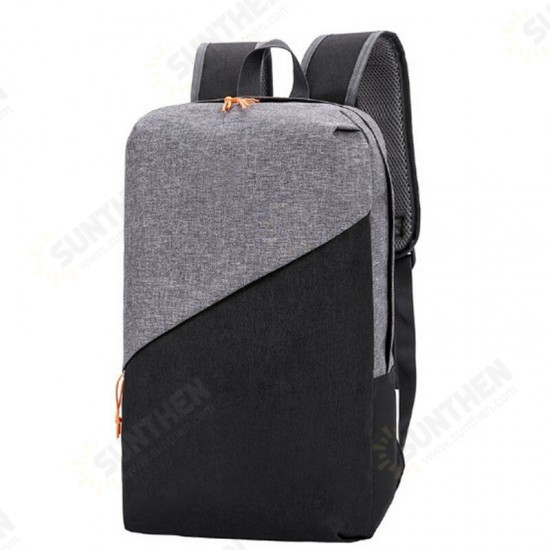 Contrast Color Pattern Large Capacity Multi-Pocket Nylon Macbook Storage Bag Backpack