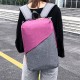 Contrast Color Pattern Large Capacity Multi-Pocket Nylon Macbook Storage Bag Backpack