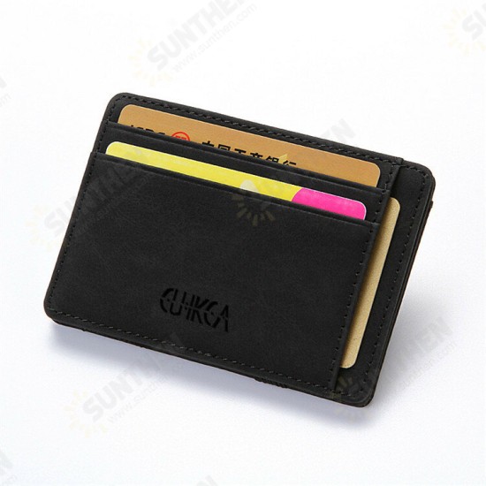 Creative Foldable with Multi-Pocket Card Holders PU Leather Short Wallet Coin Purse