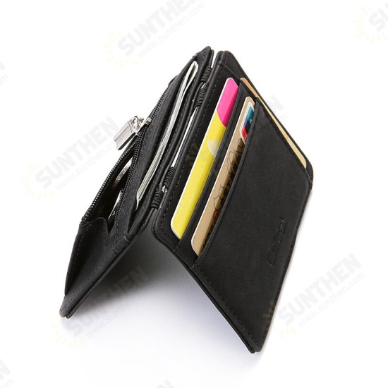 Creative Foldable with Multi-Pocket Card Holders PU Leather Short Wallet Coin Purse