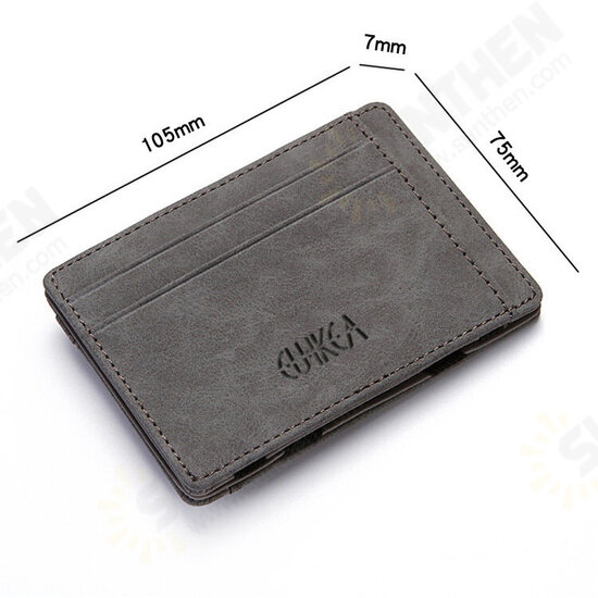 Creative Foldable with Multi-Pocket Card Holders PU Leather Short Wallet Coin Purse