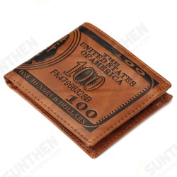 Creative US Dollar Pattern Casual Flip with Multi-Card Slot Pockets Men Foldable Short Wallet Handbag Creative US Dollar Pattern Casual Flip with Multi-Card Slot Pockets Men Foldable Short Wallet Handbag