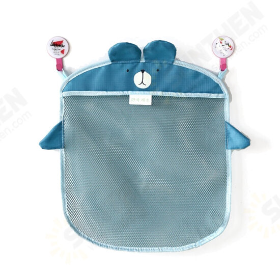 Cute Cartoon Large Capacity Hanging Organizer with Elastic Mesh Toiletry Storage Bag