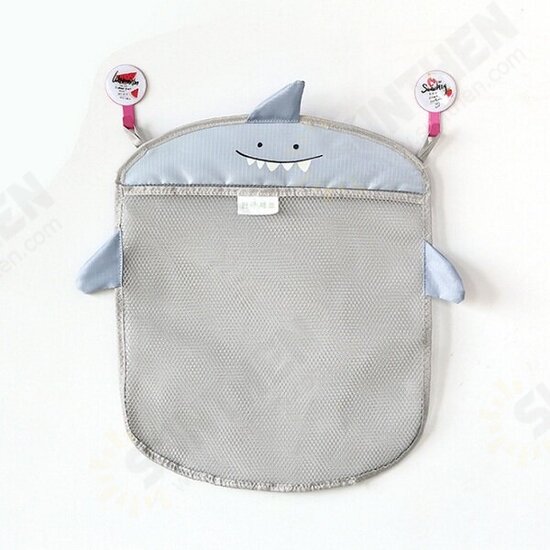 Cute Cartoon Large Capacity Hanging Organizer with Elastic Mesh Toiletry Storage Bag