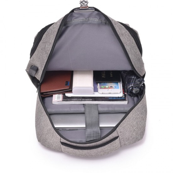 DX-691 Casual Large Capacity Wear-Resistant with USB Charging Jack Macbook Unisex Storage Bag Backpack