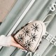Fashion 3D Flower Pattern Tablet Storage PU Leather Chain Crossbody Shoulder Bag for iPad Pro