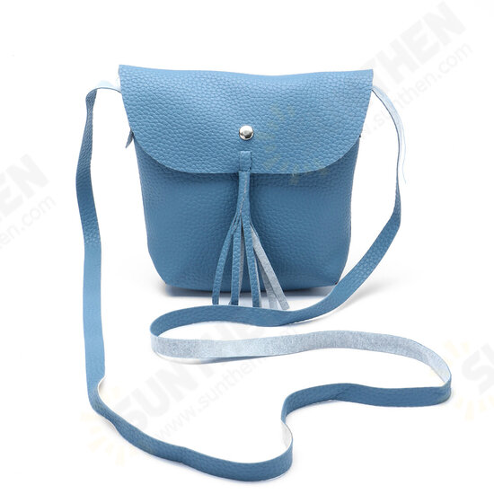 Fashion 4Pcs Litchi PU Leather Large Capacity Crossbody Bag Shoulder Bag Messenger Bag Coin Phone Bag Purse