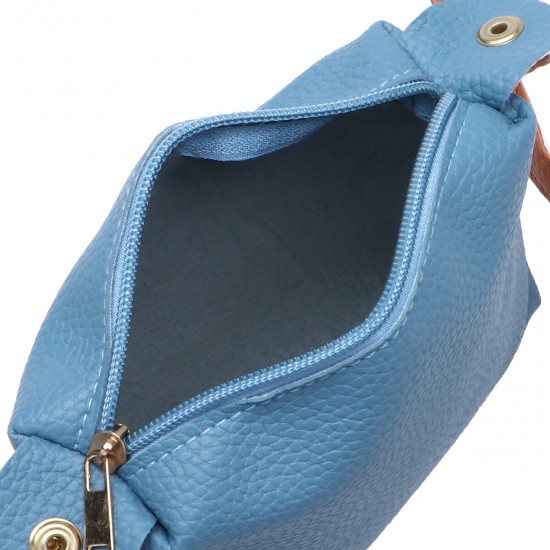 Fashion 4Pcs Litchi PU Leather Large Capacity Crossbody Bag Shoulder Bag Messenger Bag Coin Phone Bag Purse
