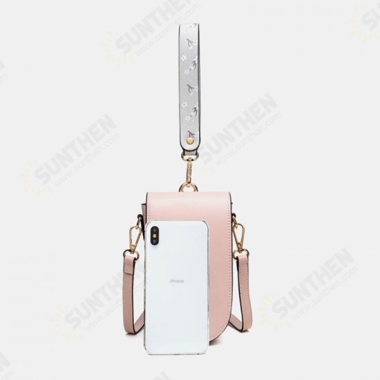 Fashion 6.5 inch with 5 Card Slots Mobile Phone Storage Women Crossbody Shoulder Bag