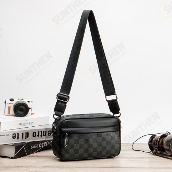 Fashion Business Large Capacity Waterproof PU Leather Crossbody Chest Shoulder Bag