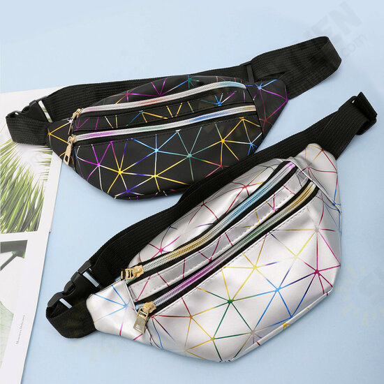 Fashion Casual Laser Multi-Layer PU Mobile Phone Storage Waist Bag Crossbody Bag Chest Bag Fashion Casual Laser Multi-Layer PU Mobile Phone Storage Waist Bag Crossbody Bag Chest Bag