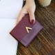 Fashion Casual V-Shaped Decorative Large Capacity Female Small Purse Card Holder