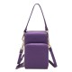 Fashion Casual Women Large Capacity Multi-Pockets Zipper Mobile Phone Storage Shoulder Crossbody Bag