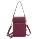 Fashion Casual Women Large Capacity Multi-Pockets Zipper Mobile Phone Storage Shoulder Crossbody Bag