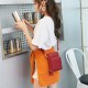 Fashion Casual Women Large Capacity Multi-Pockets Zipper Mobile Phone Storage Shoulder Crossbody Bag