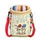 Fashion Ethnic Style Casual Mini Zipper Canvas Women Phone Bag Crossbody Bag Messenger Bag