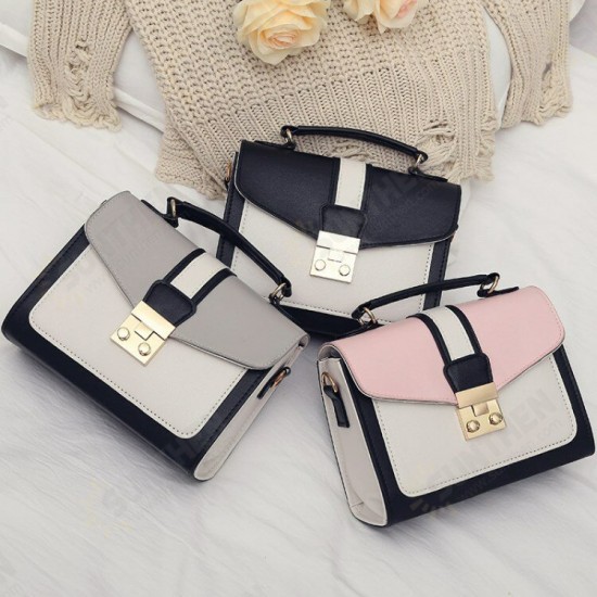 Fashion Female PU Leather Square Bag Shoulder Messenger Bag