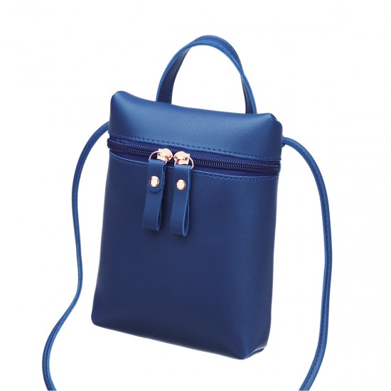 Fashion Female Zipper PU Leather Crossbody Bag Shoulder Bag Messenger Bag Coin Phone Bag for iPhone Xiaomi for Samsung