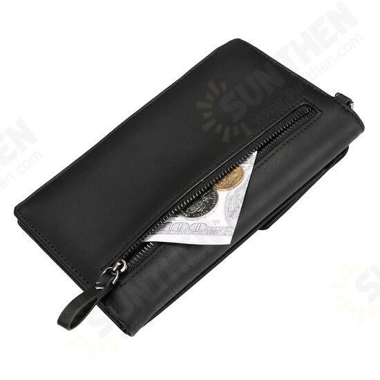 Fashion Folding with Multi-Card Slots PU Leather Wallet Purse Mobile Phone Storage Shoulder Bag