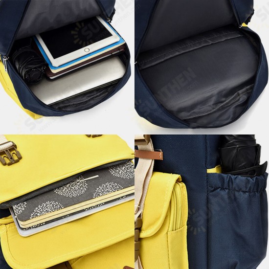 Fashion Large Capacity Waterproof Oxford Cloth Women Backpack Macbook Tablet Storage Teenage Girls School Bag