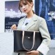 Fashion Large Capacity Waterproof Shockproof PU Leather Women Storage Bag Briefcase for 15.6 inch Macbook