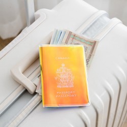 Fashion Mini Laser Transparent Short Passport Card Holder Document Package Fashion Mini Laser Transparent Short Passport Card Holder Document Package