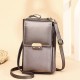 Fashion Multi-Pockets PU Leather Mobile Phone Women Shoulder Bag Crossbody Bag