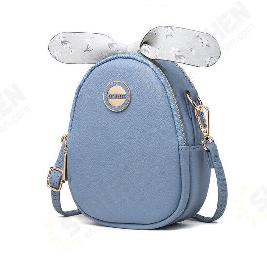 Fashion Women Large Capacity 2-Layer Pocket Mobile Phone Storage Crossbody Shoulder Bag
