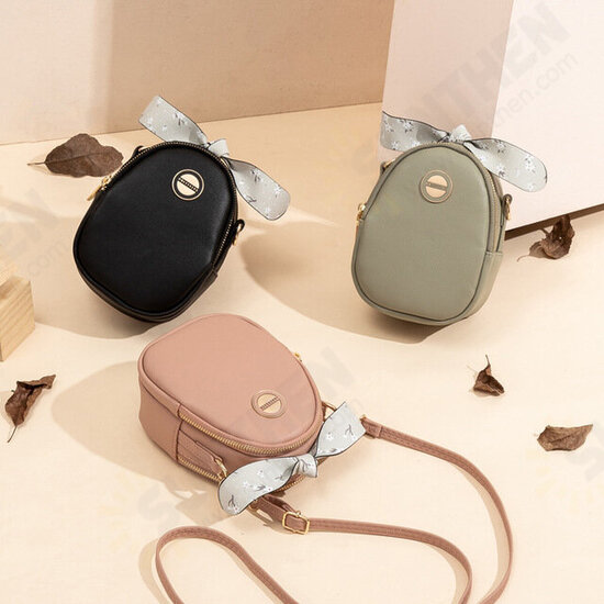 Fashion Women Large Capacity 2-Layer Pocket Mobile Phone Storage Crossbody Shoulder Bag