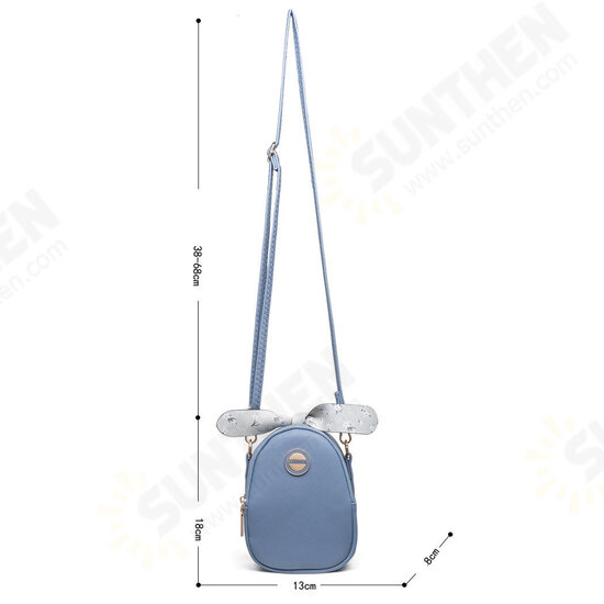 Fashion Women Large Capacity 2-Layer Pocket Mobile Phone Storage Crossbody Shoulder Bag