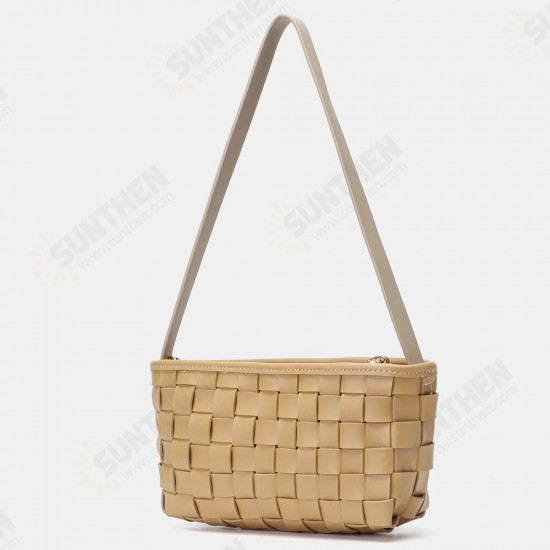 Fashion Woven Pattern Makeup Mobile Phone Crossbody Shoulder Storage Bag Handbag