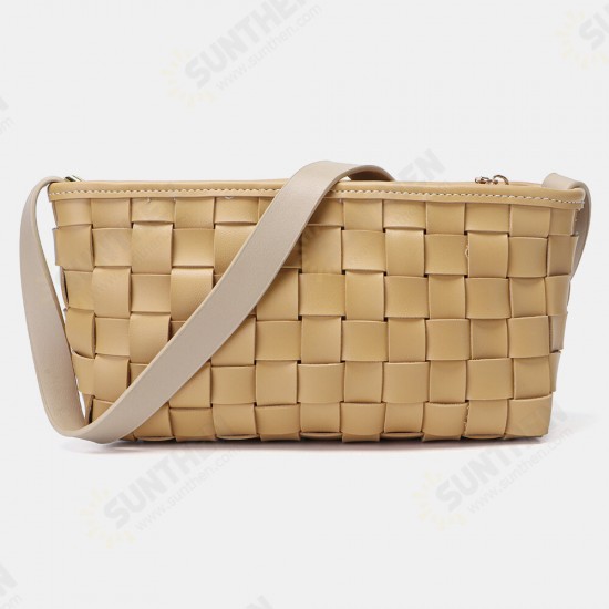 Fashion Woven Pattern Makeup Mobile Phone Crossbody Shoulder Storage Bag Handbag